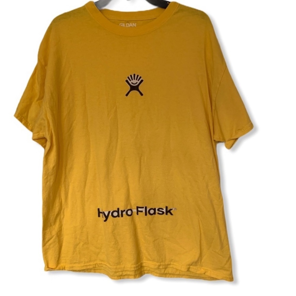 Hydro flask unisex yellow streetwear shirt XL